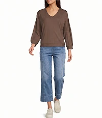 Westbound Bracelet Sleeve V-Neck Top