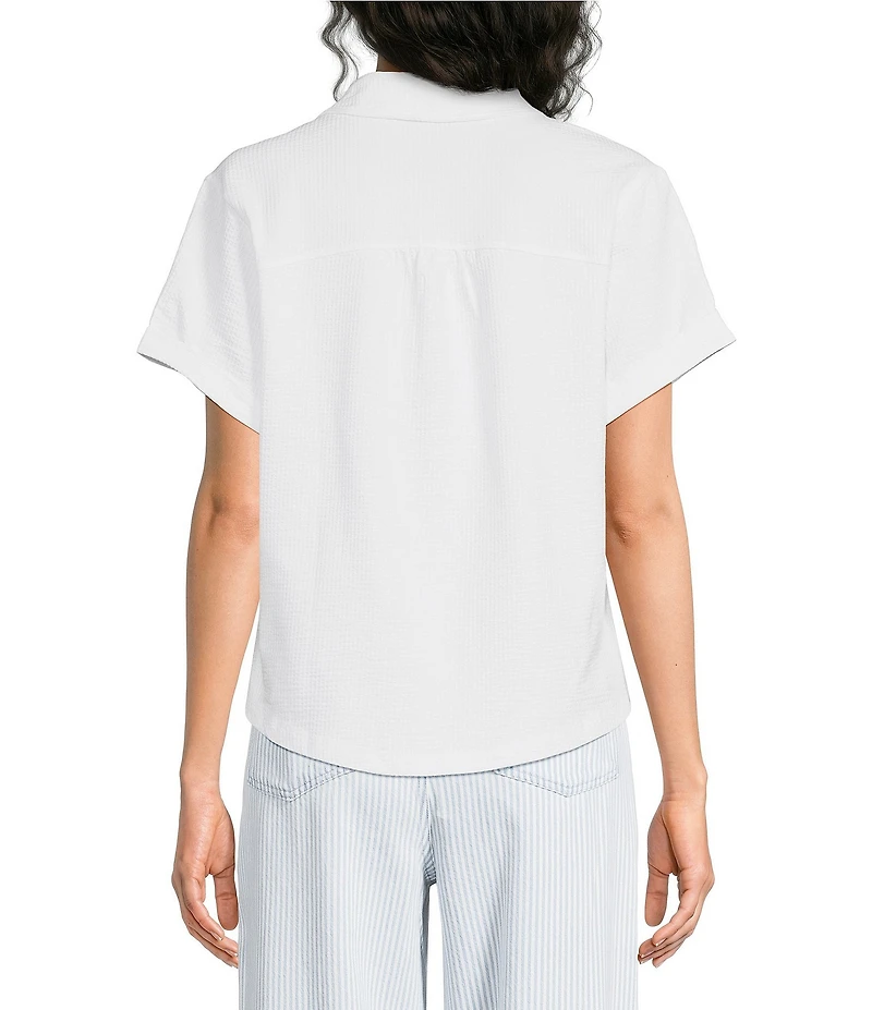 Westbound Button Down Rolled Sleeve Top