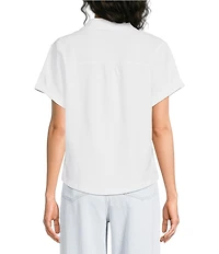 Westbound Button Down Rolled Sleeve Top