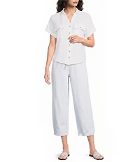 Westbound Button Down Rolled Sleeve Top