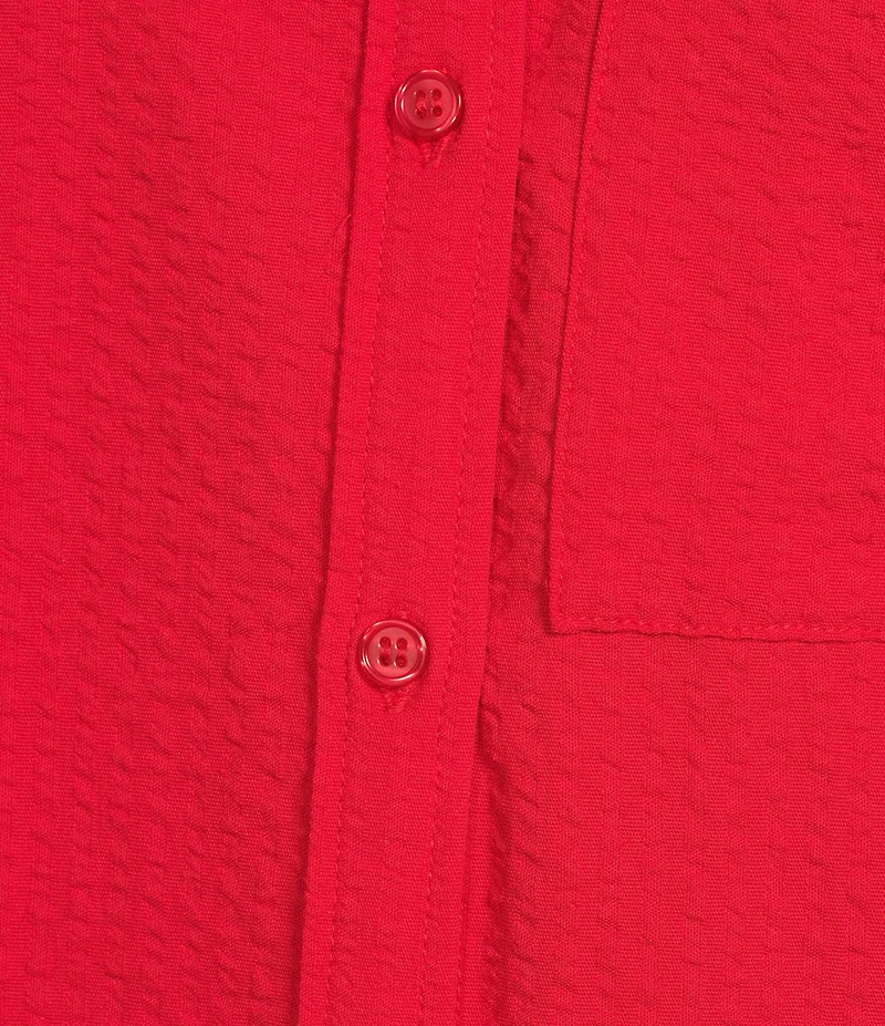 Westbound Button Front Y-Neck Short Sleeve Camp Top