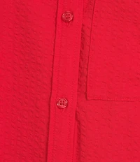 Westbound Button Front Y-Neck Short Sleeve Camp Top