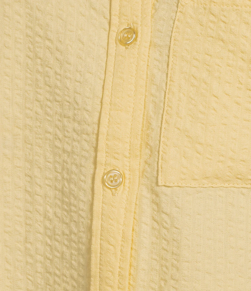 Westbound Perfect Outfit Picks Button Front Y-Neck Short Sleeve Camp Top