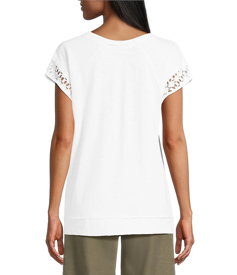 Westbound Cap Sleeve Crew Neck Top