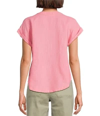 Westbound Cap Sleeve Henley Top