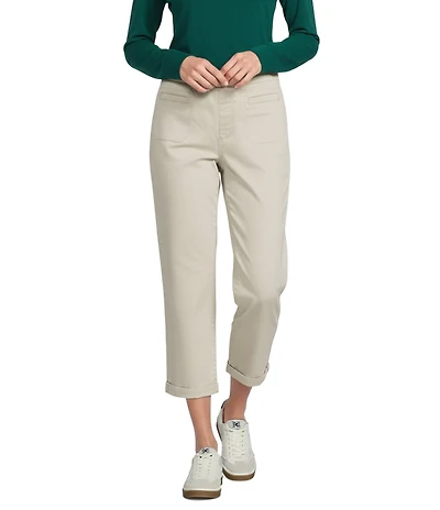 Westbound Cotton Blend High Rise Crop Pants