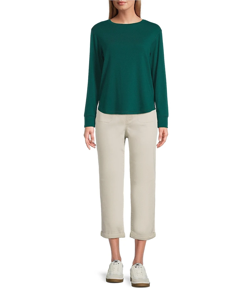 Westbound Cotton Blend High Rise Crop Pants