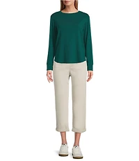 Westbound Cotton Blend High Rise Crop Pants