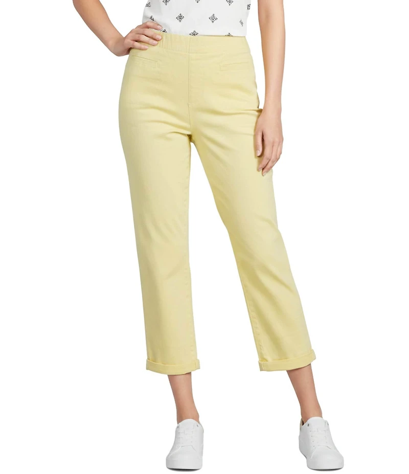 Westbound Cotton Blend High Rise Crop Pants