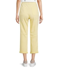 Westbound Cotton Blend High Rise Crop Pants