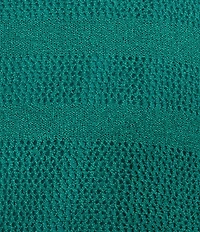 Westbound Crochet 3/4 Sleeve Crew Neck Ribbed Top