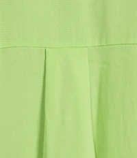 Westbound Crochet Yoke Notch Neck Short Sleeve Top