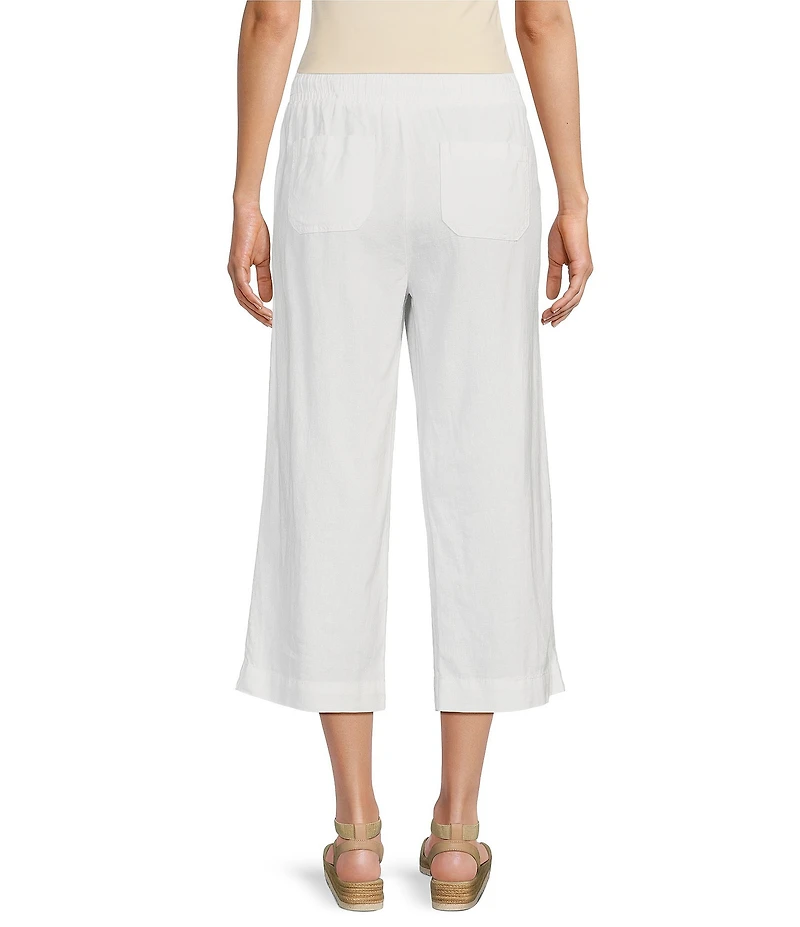 Westbound Linen Blend Crop Pull-On Pants