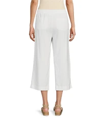 Westbound Linen Blend Crop Pull-On Pants