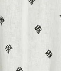 Westbound Distressed Foulard 3/4 Sleeve V-Neck Top