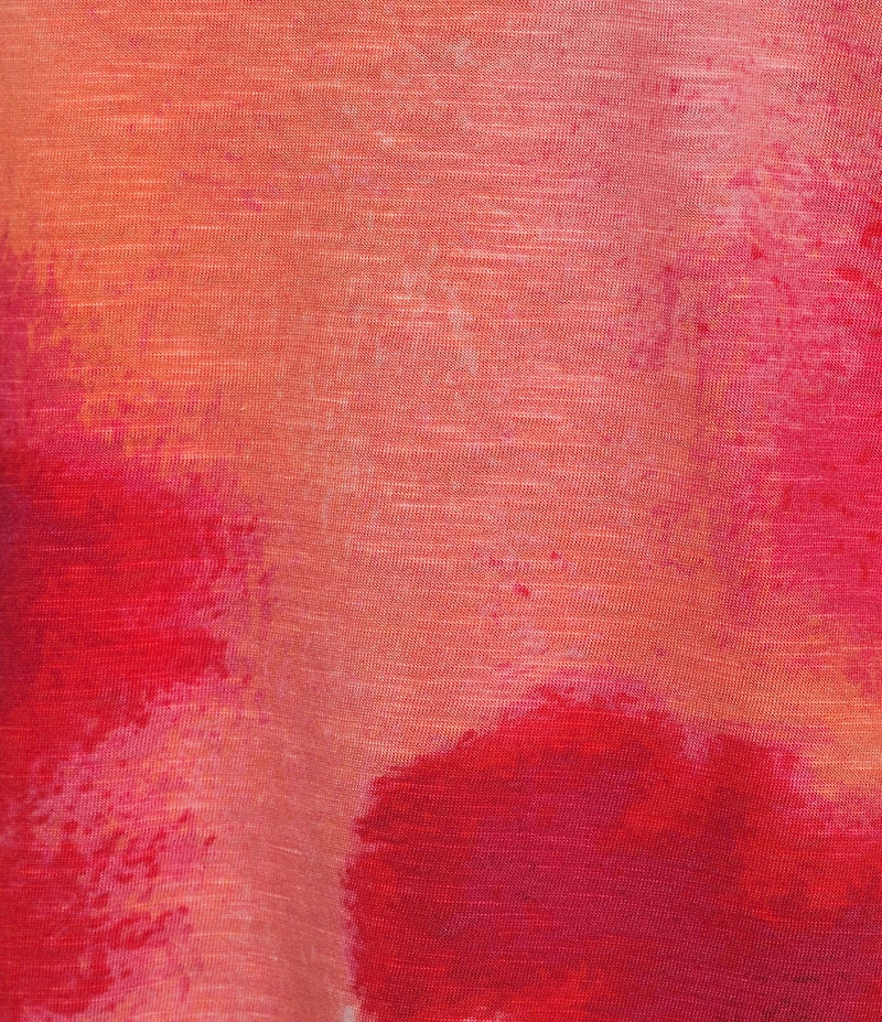 Westbound Floral Print 3/4 Sleeve Knit Crew Neck Top