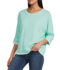 Westbound Heather Long Sleeve Crew Neck Sweater