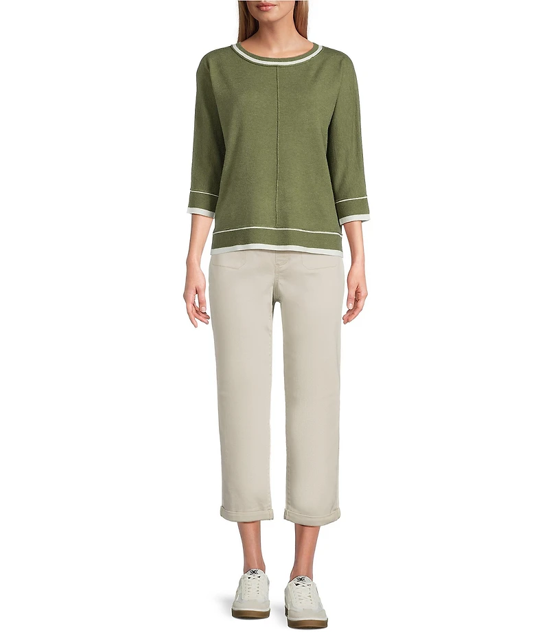 Westbound Heather Long Sleeve Crew Neck Sweater