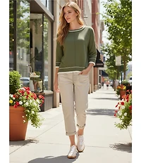 Westbound Heather Long Sleeve Crew Neck Sweater