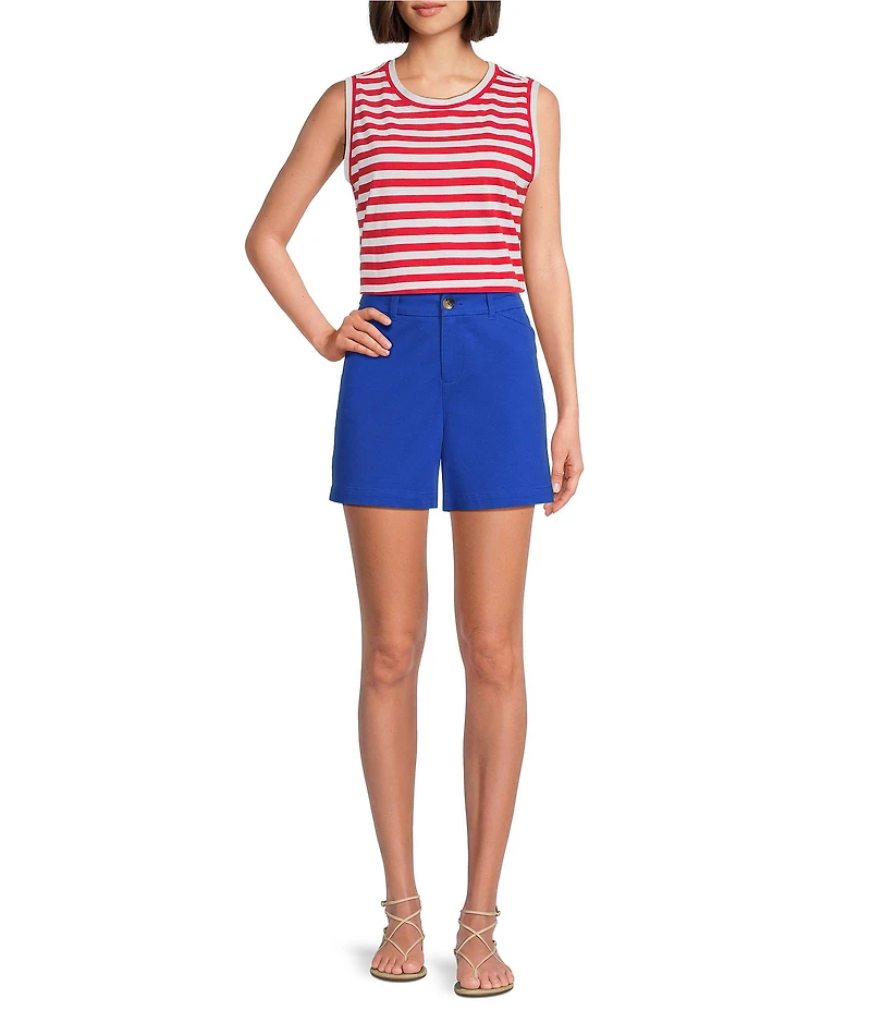 Westbound High Rise Flat Front Shorts