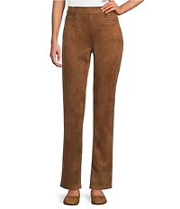 Westbound High Rise Patch Pocket Cotton Blend Straight Leg Pull-On Pants