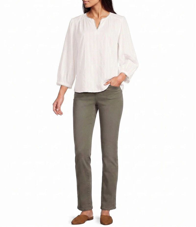 Westbound High Rise Patch Pocket Straight Leg Pull-On Pants