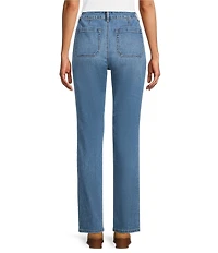 Westbound High Rise Patch Pocket Straight Leg Pull-On Pants