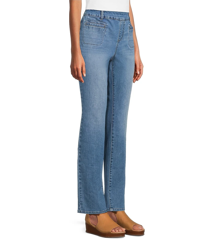 Westbound High Rise Patch Pocket Straight Leg Pull-On Pants