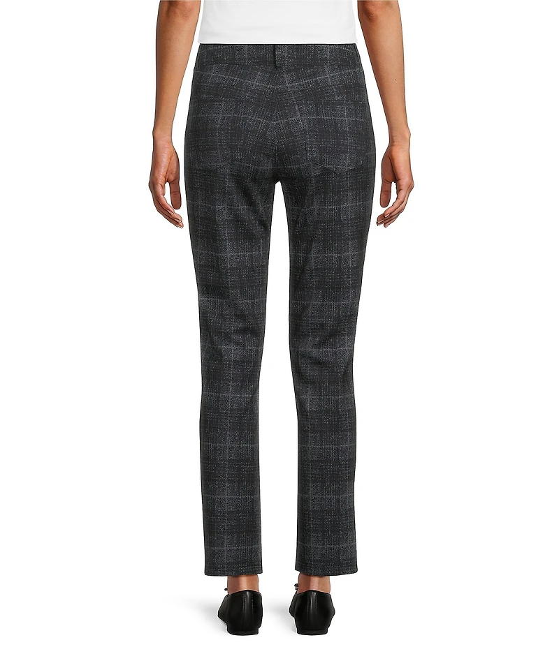 Westbound Plaid Print High Rise Pull-On Skinny Pants