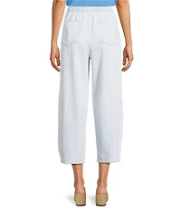 Westbound High Rise Tie Waist Barrel Leg Crop Pant