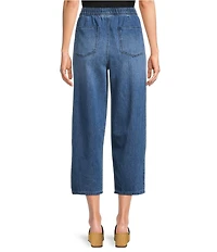 Westbound High Rise Tie Waist Barrel Leg Crop Pants