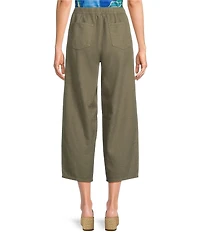 Westbound High Rise Tie Waist Barrel Leg Crop Pants