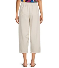 Westbound High Rise Tie Waist Barrel Leg Crop Pants