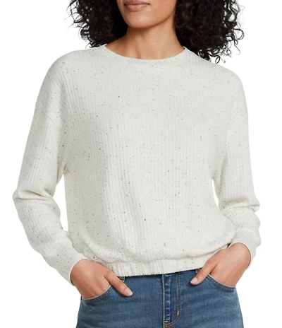 Westbound Knit Long Sleeve Crew Neck Bubble Top