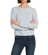 Westbound Knit Long Sleeve Crew Neck Bubble Top
