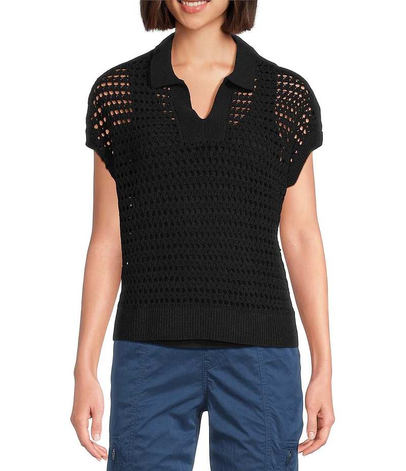 Westbound Knit Short Sleeve Polo Top