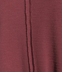 Westbound Knit Solid 3/4 Bell Sleeve V-Neck Top