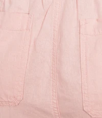 Westbound Linen Blend Flat Front Pull-On Crop Pants