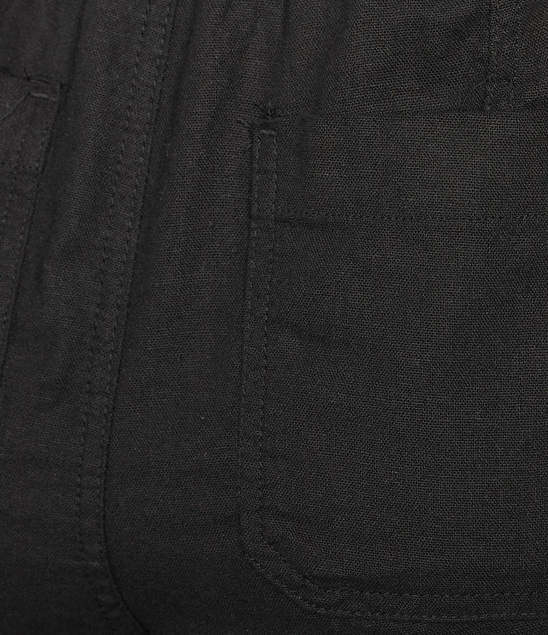 Westbound Linen Blend Flat Front Pull-On Crop Pants