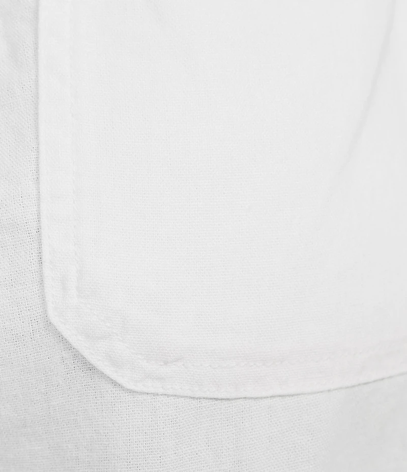 Westbound Linen Blend Flat Front Pull-On Crop Pants