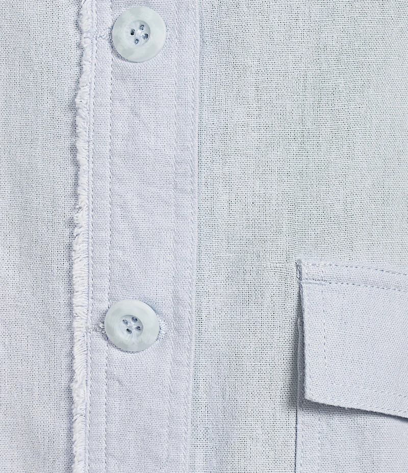 Westbound Linen-Blend Long Sleeve Button Front Jacket