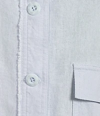 Westbound Linen-Blend Long Sleeve Button Front Jacket