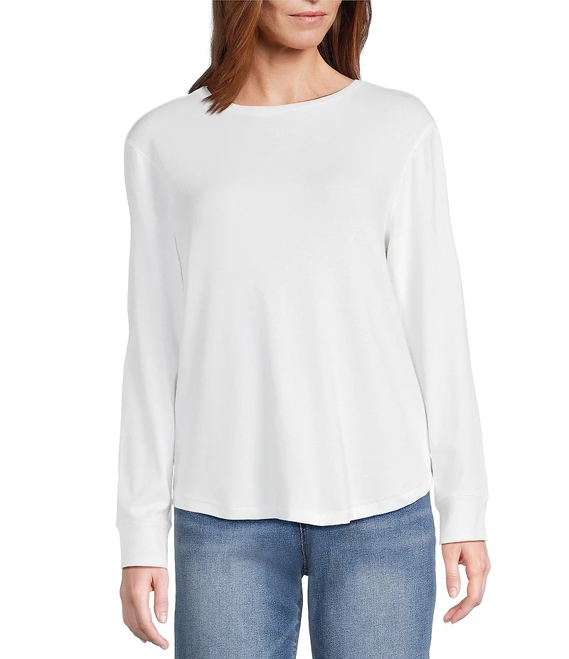Westbound Long Sleeve Crew Neck Knit Tee