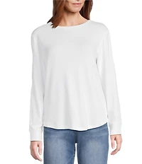 Westbound Long Sleeve Crew Neck Knit Tee
