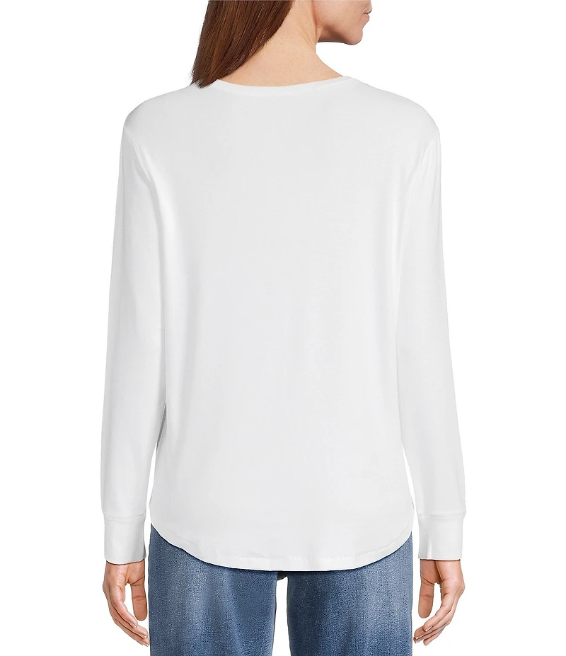 Westbound Long Sleeve Crew Neck Knit Tee