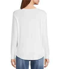 Westbound Long Sleeve Crew Neck Knit Tee