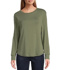 Westbound Long Sleeve Crew Neck Knit Tee