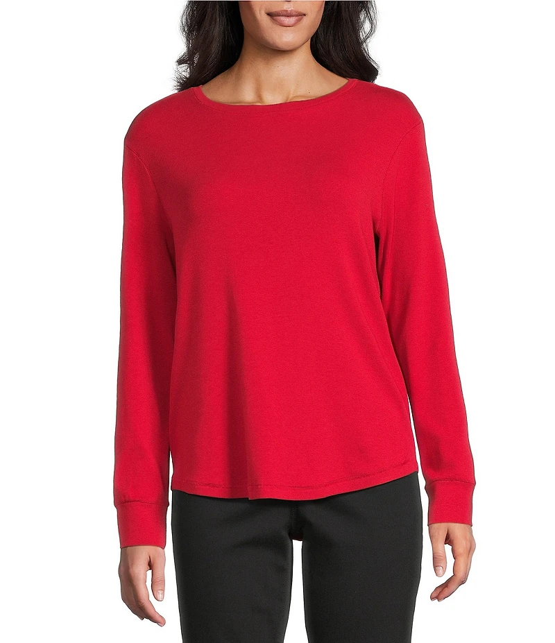 Westbound Long Sleeve Crew Neck Knit Tee