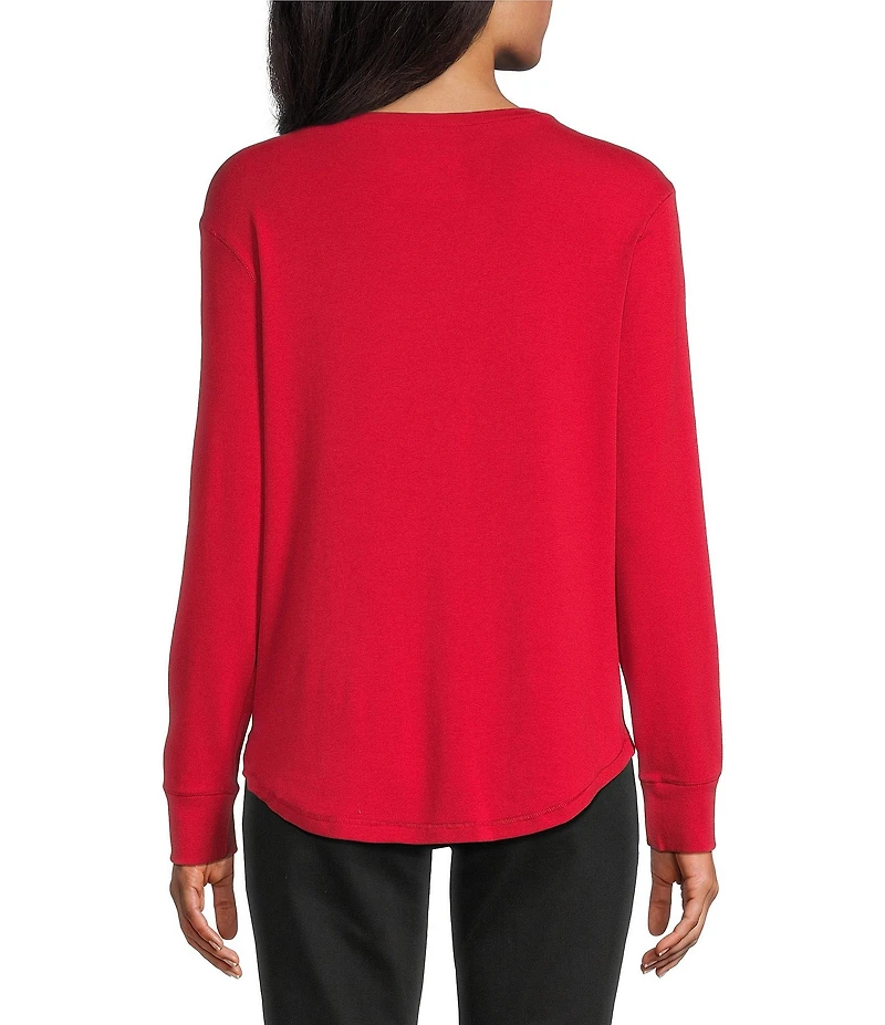 Westbound Long Sleeve Crew Neck Knit Tee