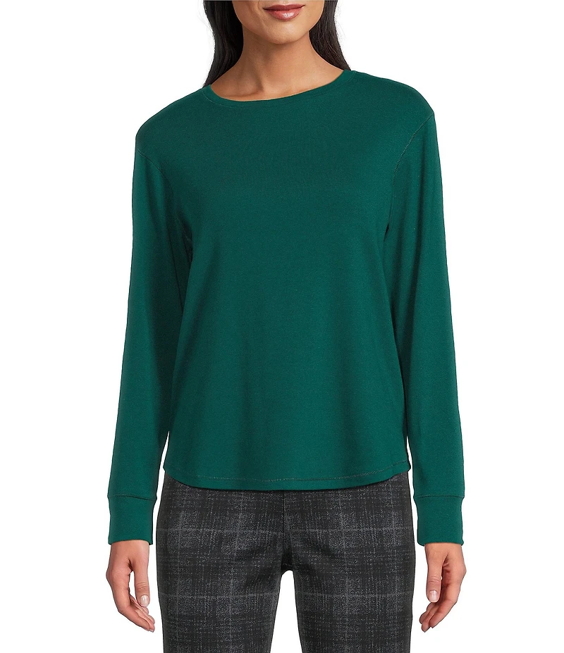 Westbound Long Sleeve Crew Neck Knit Tee